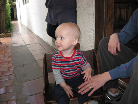 Sitting on a big boy bench